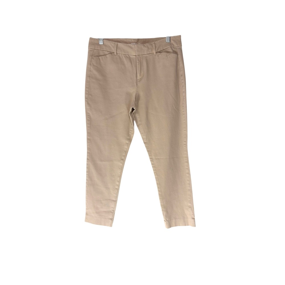 Old Navy Kahki Tan Career Office Straight Leg Pixie Ankle Dress Pants Size 10